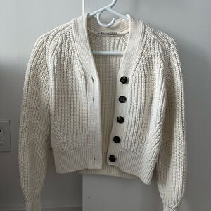 Everlane Cream Knit Cardigan